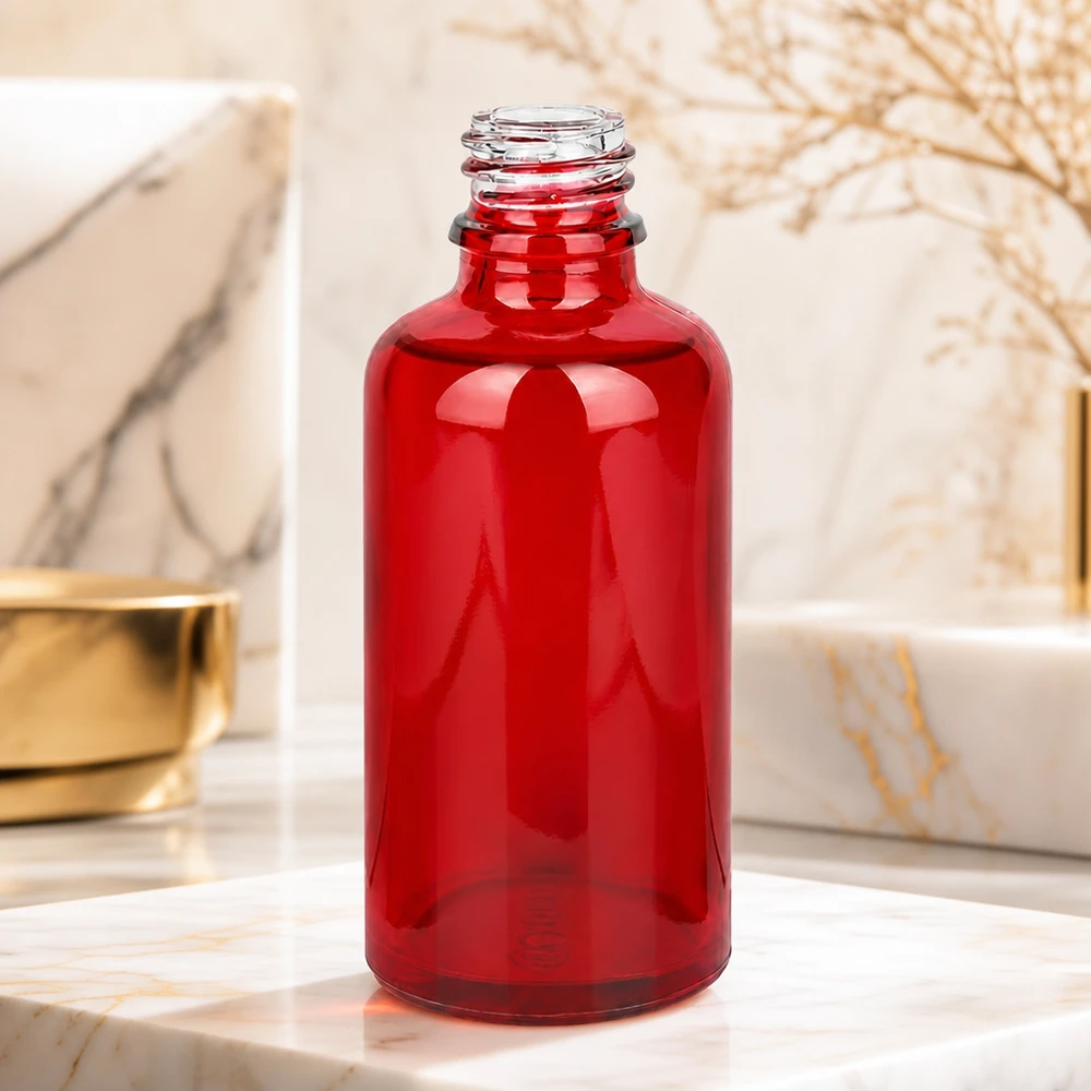 50ml Apothekenflasche RedLine UT18/50 UNiTWIST 50ml Apothekerflasche RedLine UT18/50 UNiTWIST rot Glas für professionellen Einsatz bei Pacadura