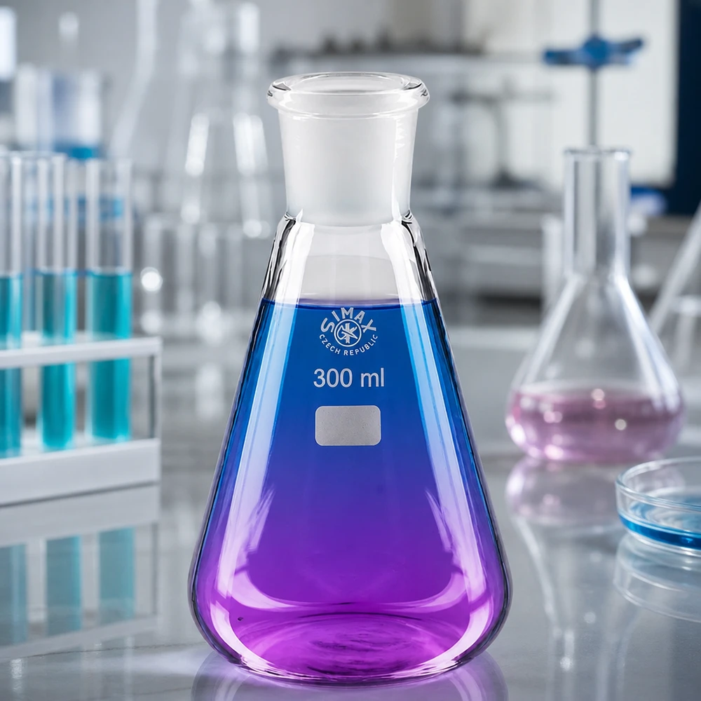 Erlenmeyerkolben 300ml mit Normschliff (29/32) Erlenmeyerkolben 300ml Glas mit Normschliff 29/32 für Laborbedarf und professionelle Anwendungen bei Pacadura