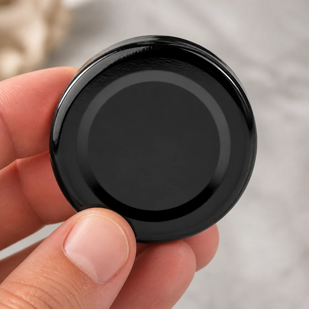 43mm BasicSeal Schraubdeckel TO43 schwarz Weißblech Twist-Off für Gewerbebetriebe Großgebinde Pacadura