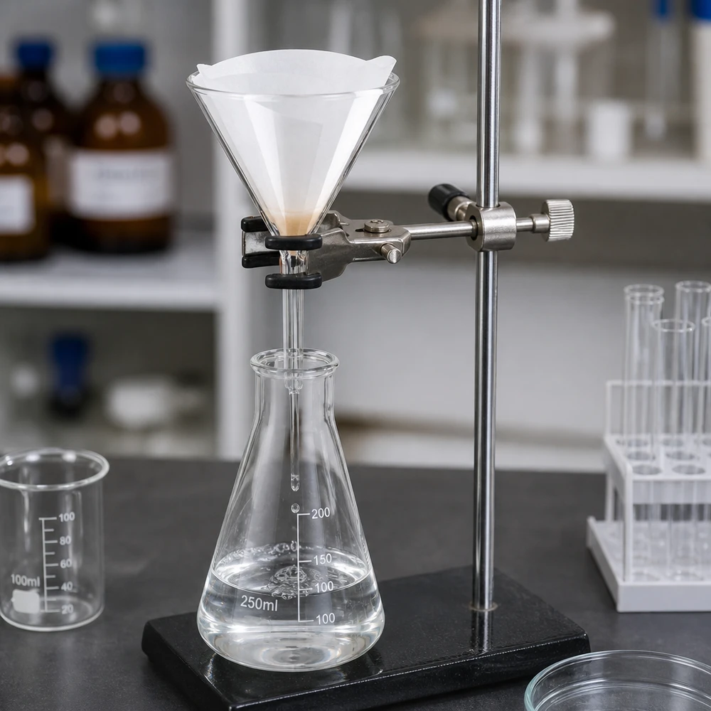 Borosilikat-Trichter 85mm Durchmesser 60° Winkel Kurzstiel für professionelle Labortechnik und gewerbliche Anwendung