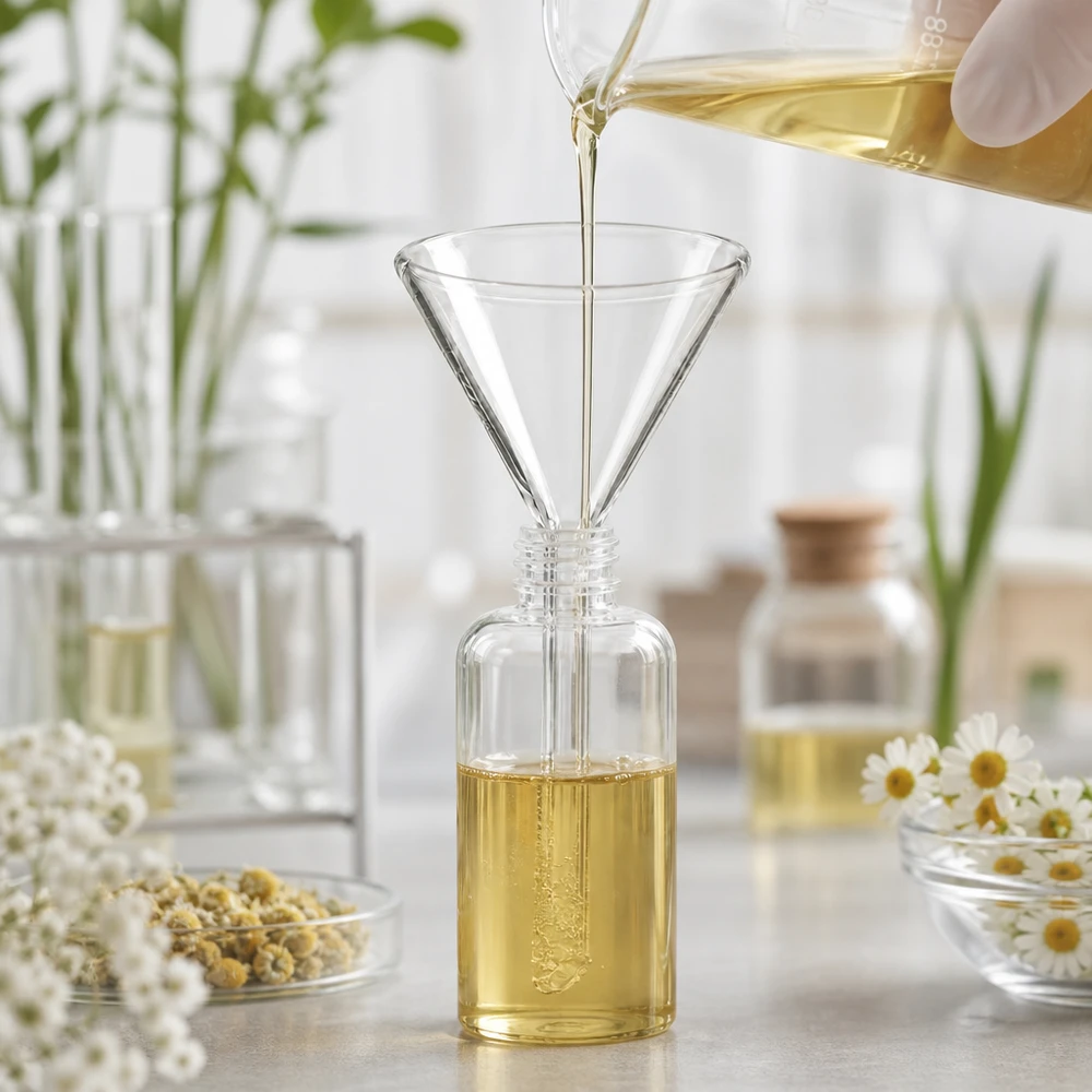 Glas-Labortrichter Ø 50mm Kalk-Soda mit 60° Winkel und Kurzstiel für professionelle Umfüllung von Flüssigkeiten