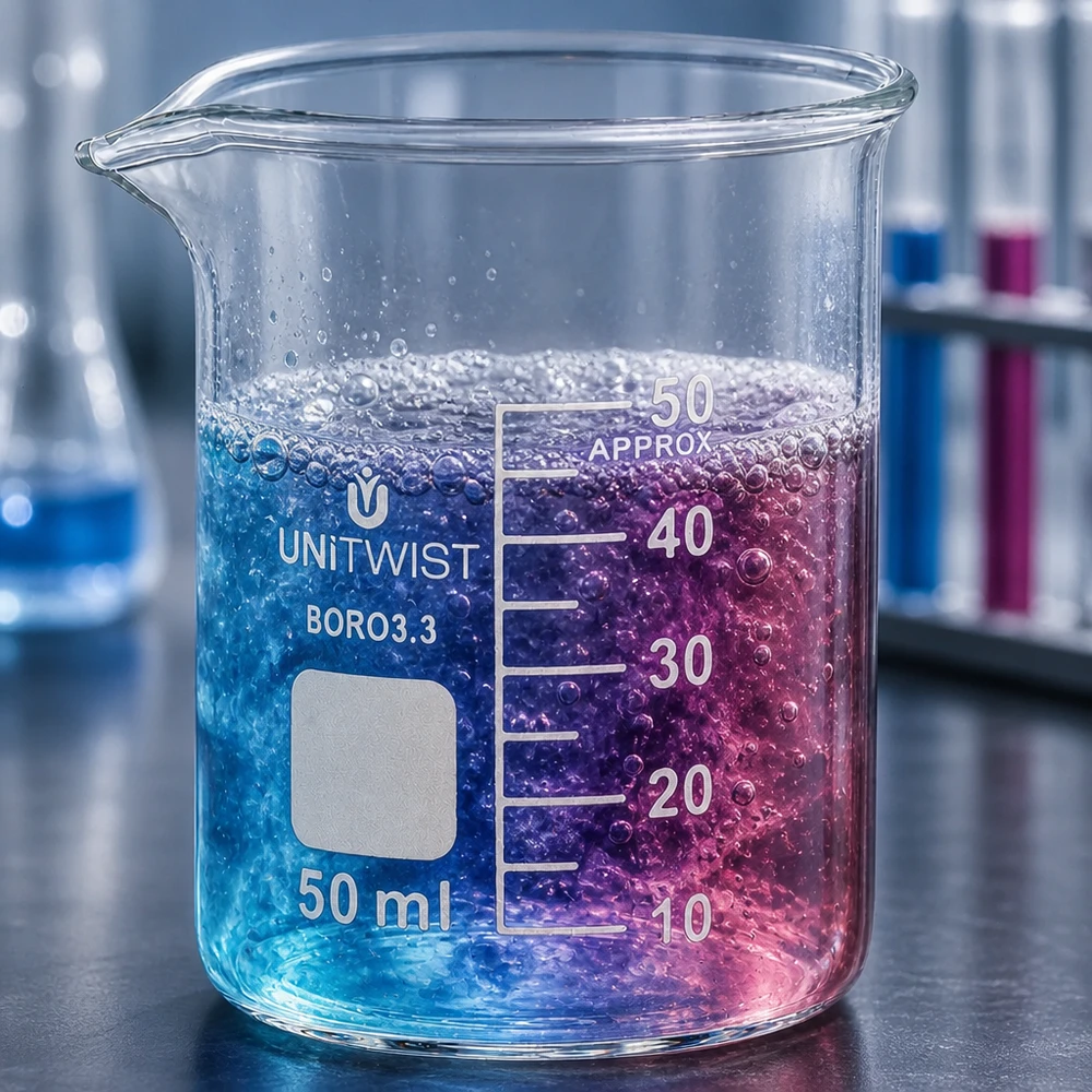 Becherglas 50ml Borosilikat niedrige Form UNiTWIST für professionellen Laboreinsatz BORO3.3