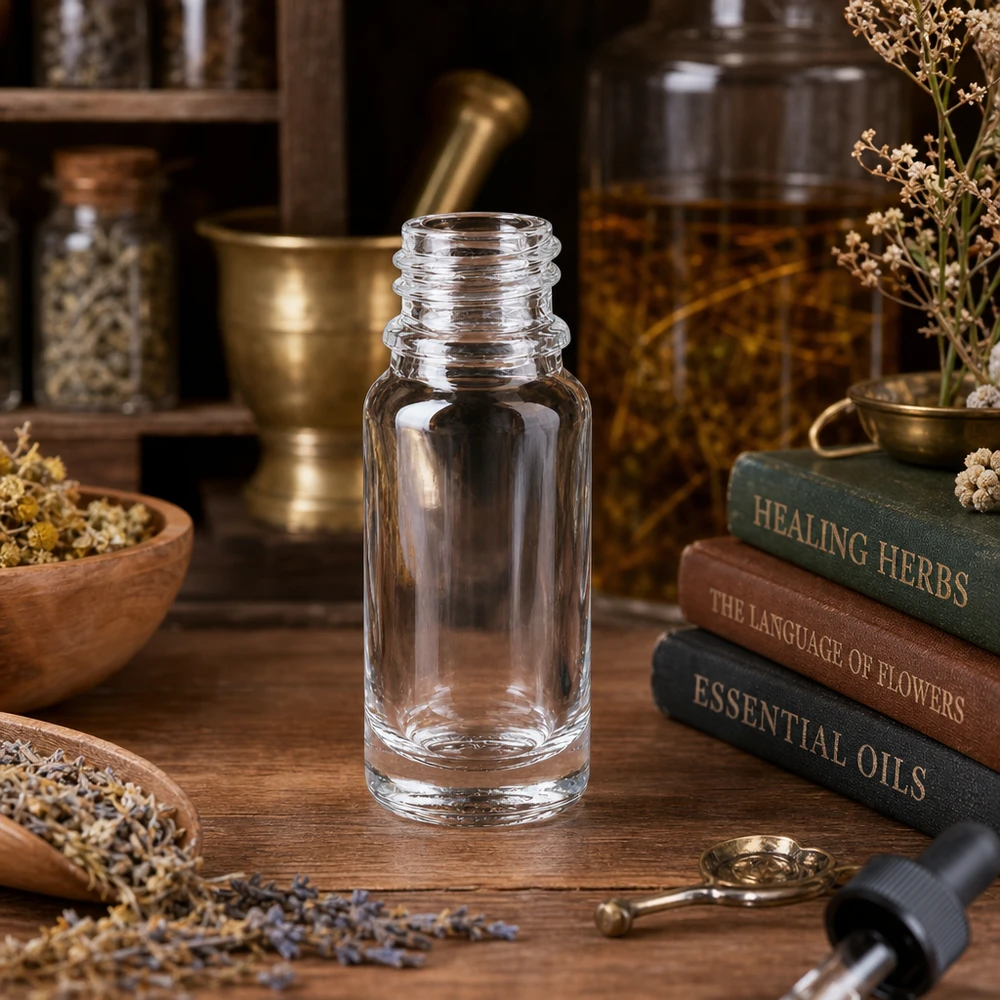 10ml klare Apothekenflasche aus ApoGlas für professionelle Anwendung in Pharmazie und Kosmetik