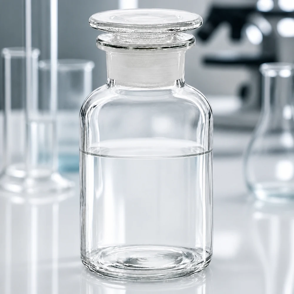 Rundschulterfl. 250ml klar Weithals Glasstopfen Rundschulterflasche 250ml Klarglas Weithals mit Glasstopfen für Labor und Fachhandel
