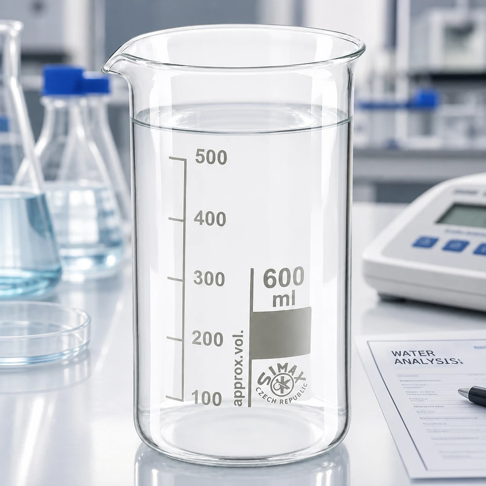 Becherglas 600 ml hohe Form aus Borosilikatglas für Labor und Gewerbe von Simax
