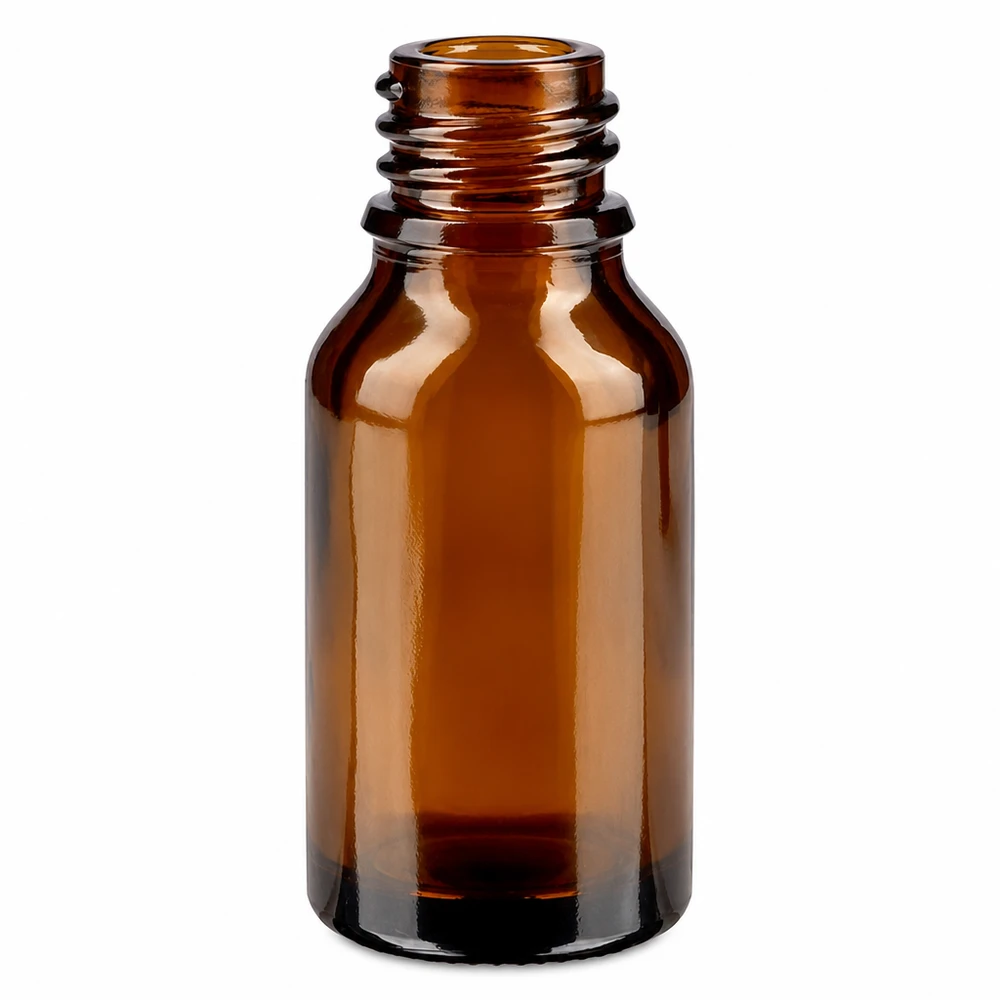 Tropfflasche 15 ml DIN 18 Braunglas 15ml braune Apothekenflasche aus Glas für professionelle Anwendung in Pharmazie und Kosmetik bei Pacadura