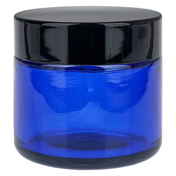 Glastiegel 60ml blau mit Einlegedeckel UNiTWIST Glastiegel 60ml blau mit Einlegedeckel UNiTWIST