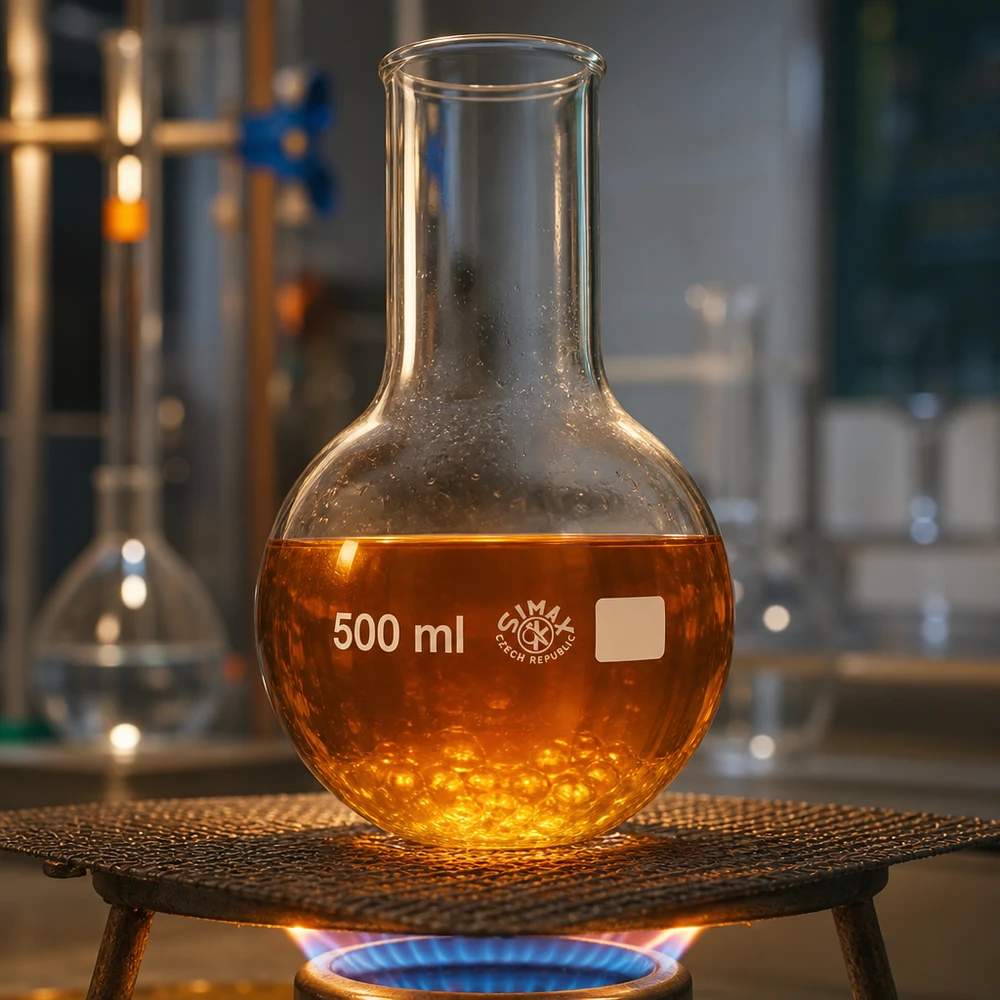 Rundkolben 500ml Weithals Rundkolben 500ml Weithals aus Borosilikatglas für professionelle Laboranwendungen und chemische Synthese
