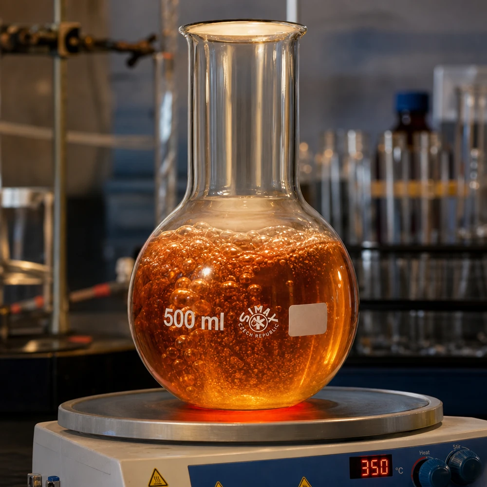Stehkolben 500ml Weithals aus Borosilikatglas für professionelle Laboranwendungen bei Pacadura.de