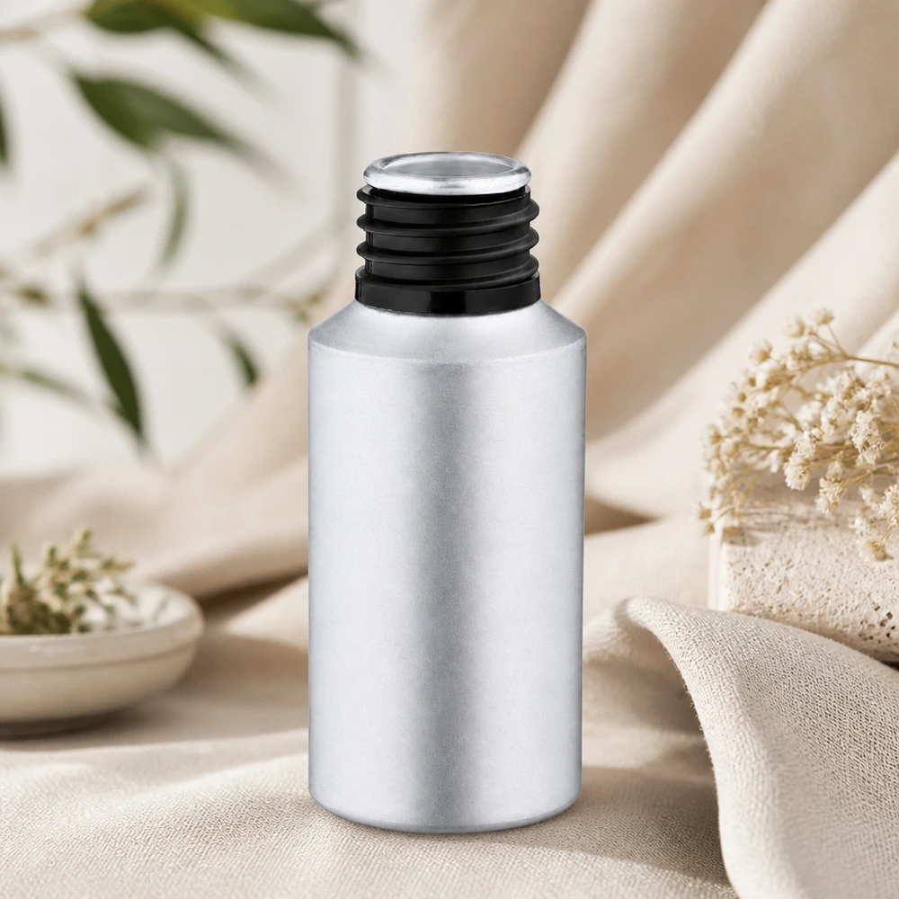 30ml gebeizte Aluflasche 30ml Aluflasche gebeizt mit schwarzem Gewinde für professionelle Kosmetik und Pharmaverpackung