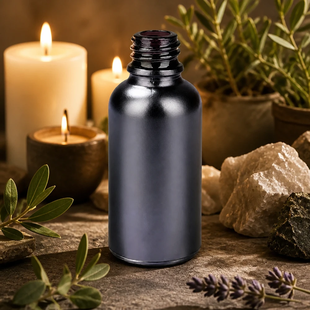 30ml Apothekerflasche BlackLine UT18/30 UNiTWIST schwarz für professionellen Einsatz in Kosmetik und Pharmazie