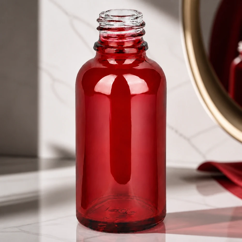 30ml Apothekenflasche RedLine UT18/30 UNiTWIST 30ml Apothekerflasche RedLine UT18/30 UNiTWIST rot Glas für professionelle Anwendung Gewerbetreibende