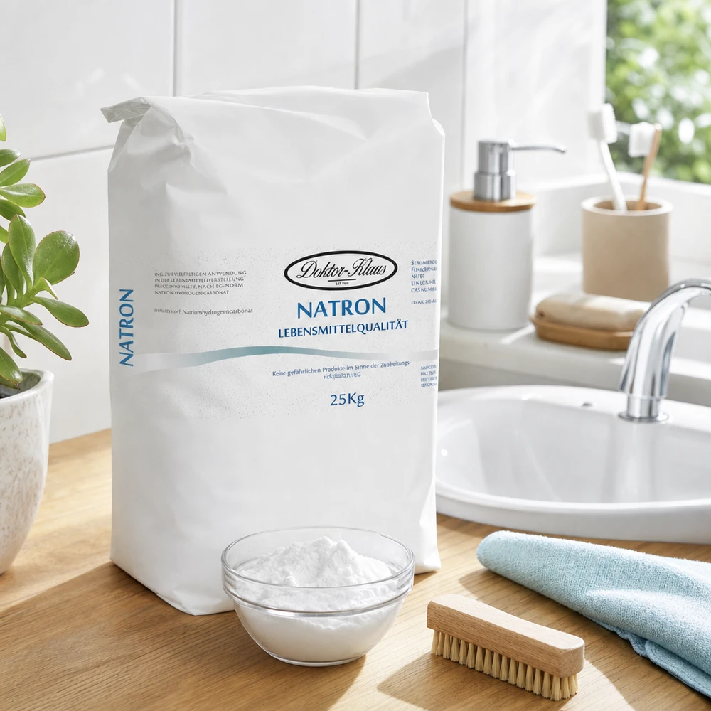 Natron Pulver (Natriumhydrogencarbonat) 25kg 25kg Natron Pulver Natriumhydrogencarbonat Großpackung für Gewerbetreibende professionelle Anwendung Reinigung
