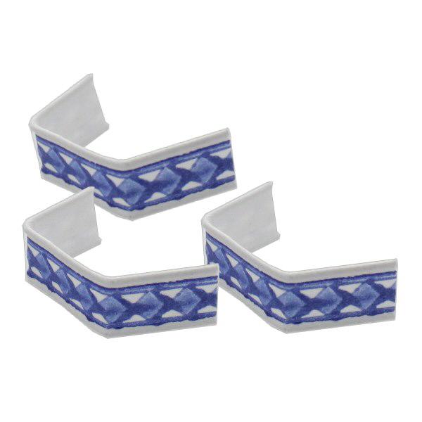 1 U-Clip aus Papier, Länge 40, blau/weiss