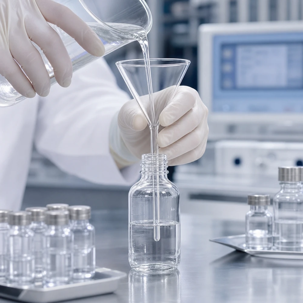 Trichter ø100mm Kalk-Soda, Winkel 60°, Kurzstil Trichter Ø 100mm Kalk-Soda-Glas 60° Winkel Kurzstil für professionelle Laboranwendungen und Gewerbebetriebe