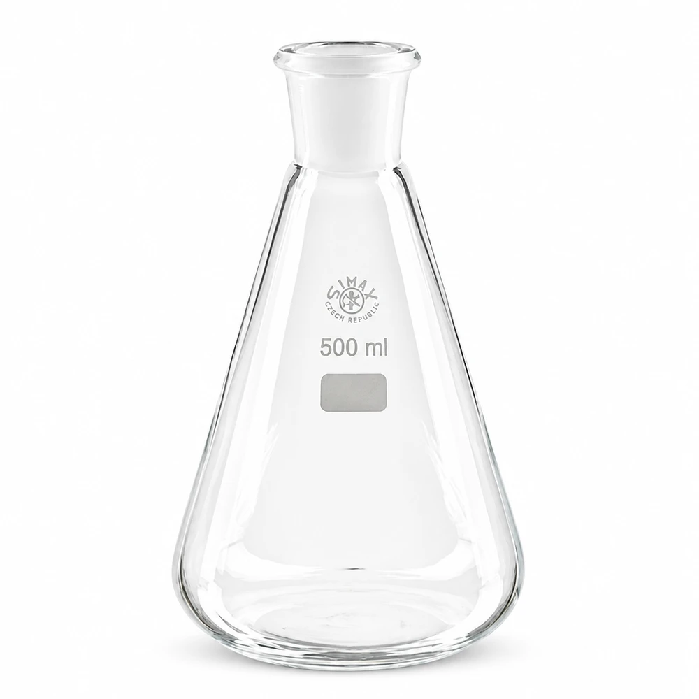 Erlenmeyerkolben 500ml Borosilikatglas Normschliff 29/32 für Labor und Industrie professioneller Einsatz