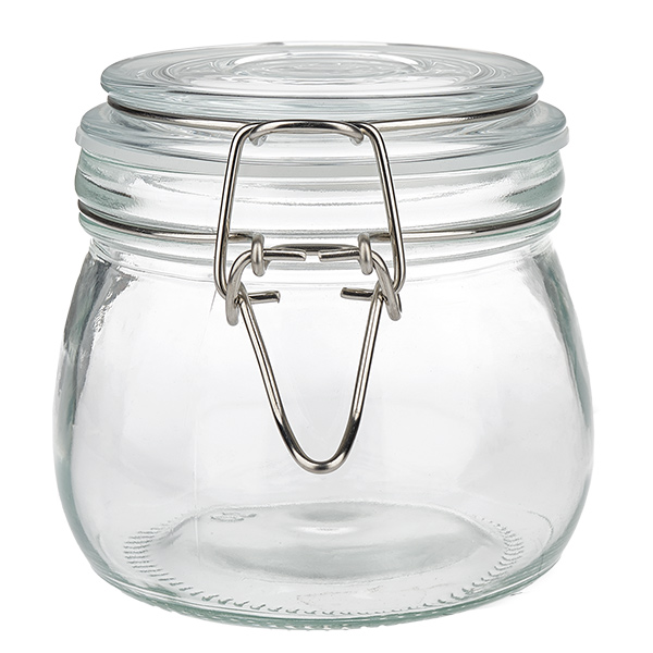 500ml Vorratsglas mit Silikonring und Bügelverschluss UNiTWIST 500ml Vorratsglas mit Bügelverschluss für professionelle Lagerung - Klarglas Einmachglas für Gewerbebetriebe