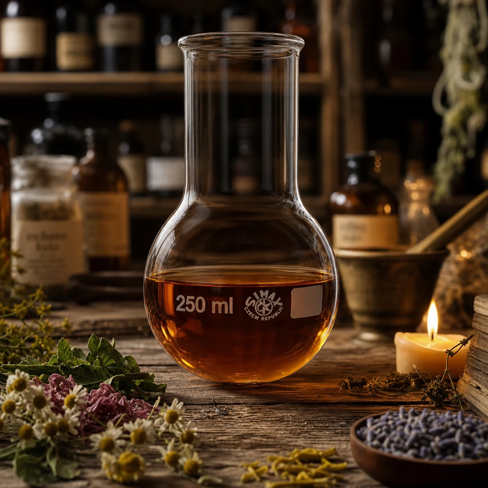Rundkolben 250ml Weithals aus Borosilikatglas für professionelle Laboranwendungen und chemische Synthese
