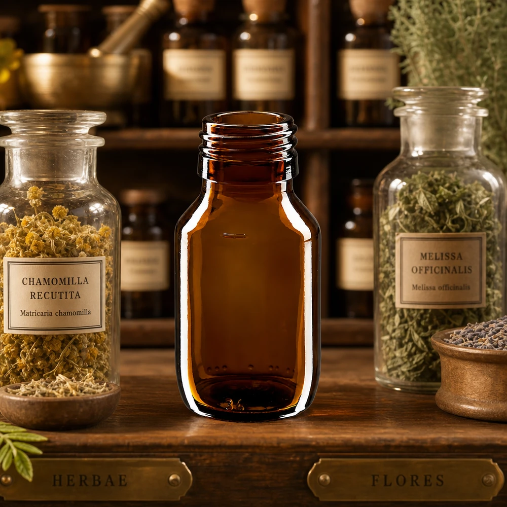 50ml Medizinflasche braun, ohne Verschluss PP28 ApoGlas 50ml Medizinflasche braun Apothekerglas PP28 ohne Verschluss für professionelle Anwendung im Fachhandel