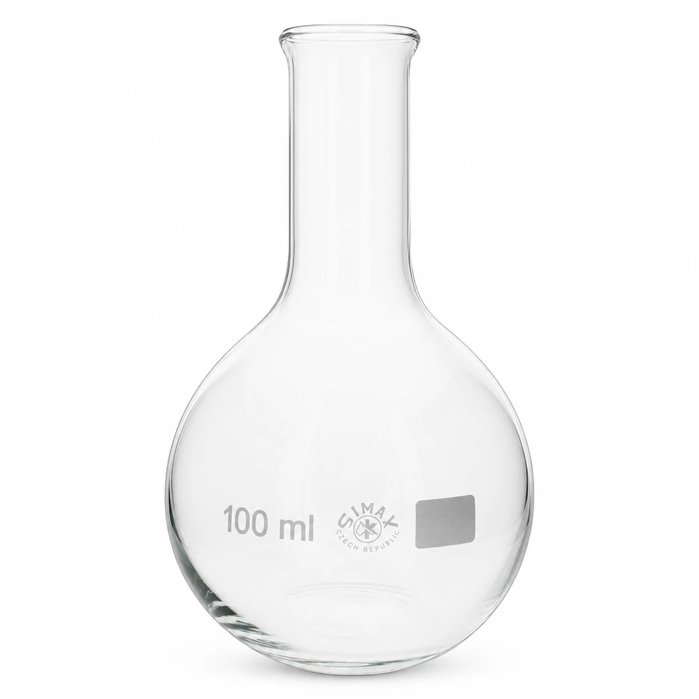 Stehkolben 100ml Enghals aus Borosilikatglas für professionelle Laboranwendungen bei Pacadura