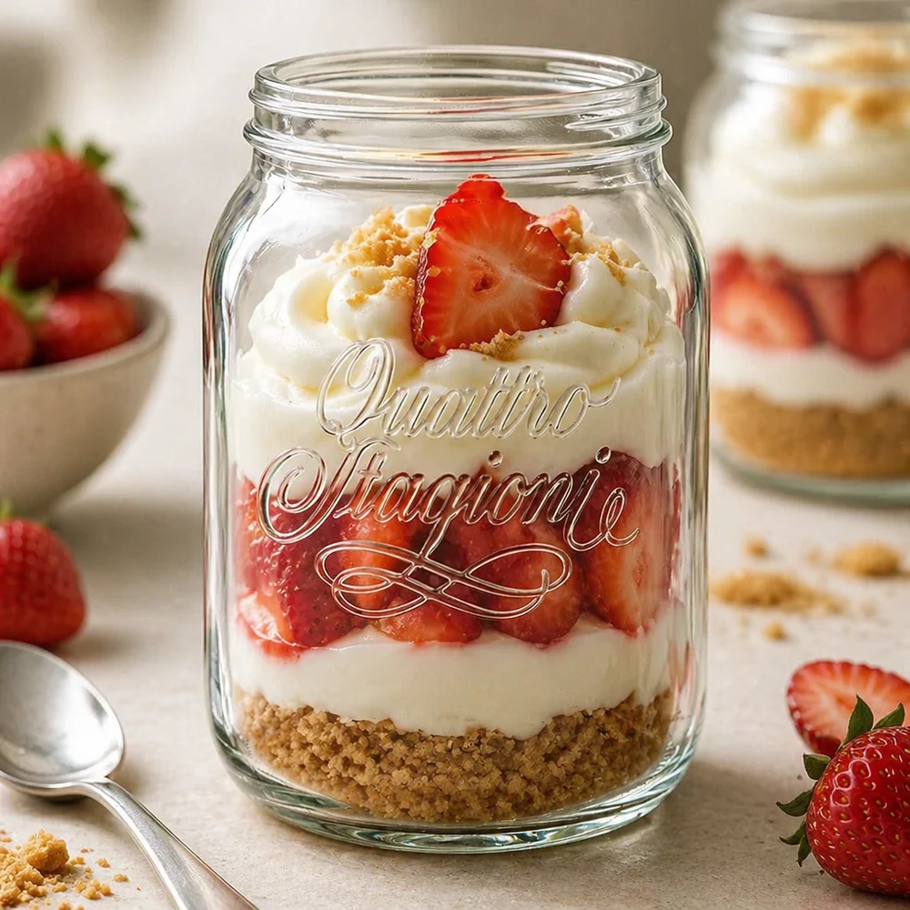 2000ml Quattro Stagioni Haushaltsglas mit Dessert-Schichtung für professionelle Gastronomie und Gewerbeeinsatz