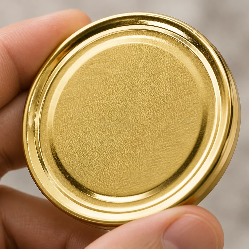 100mm BasicSeal Schraubdeckel TO100 gold Weißblech Einmachdeckel Großhandel Pacadura
