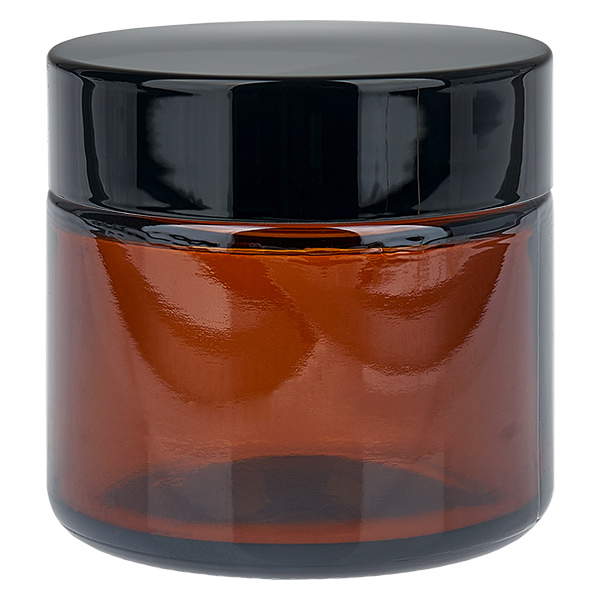 Glastiegel 60ml braun mit Einlegedeckel UNiTWIST Glastiegel 60ml braun mit Einlegedeckel UNiTWIST
