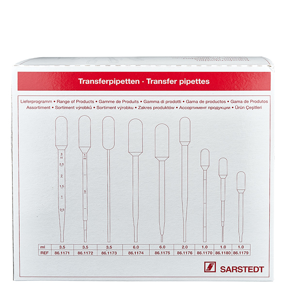 3.5ml Transferpipette (156x12.5mm) mit Graduierung 3.5ml Transferpipette (156x12.5mm) mit Graduierung
