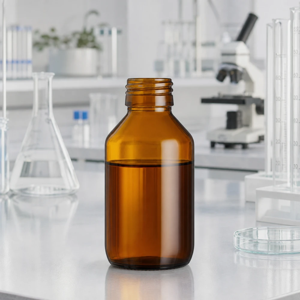 100ml Medizinflasche braun Glas ohne Verschluss PP28 für professionellen pharmazeutischen Einsatz