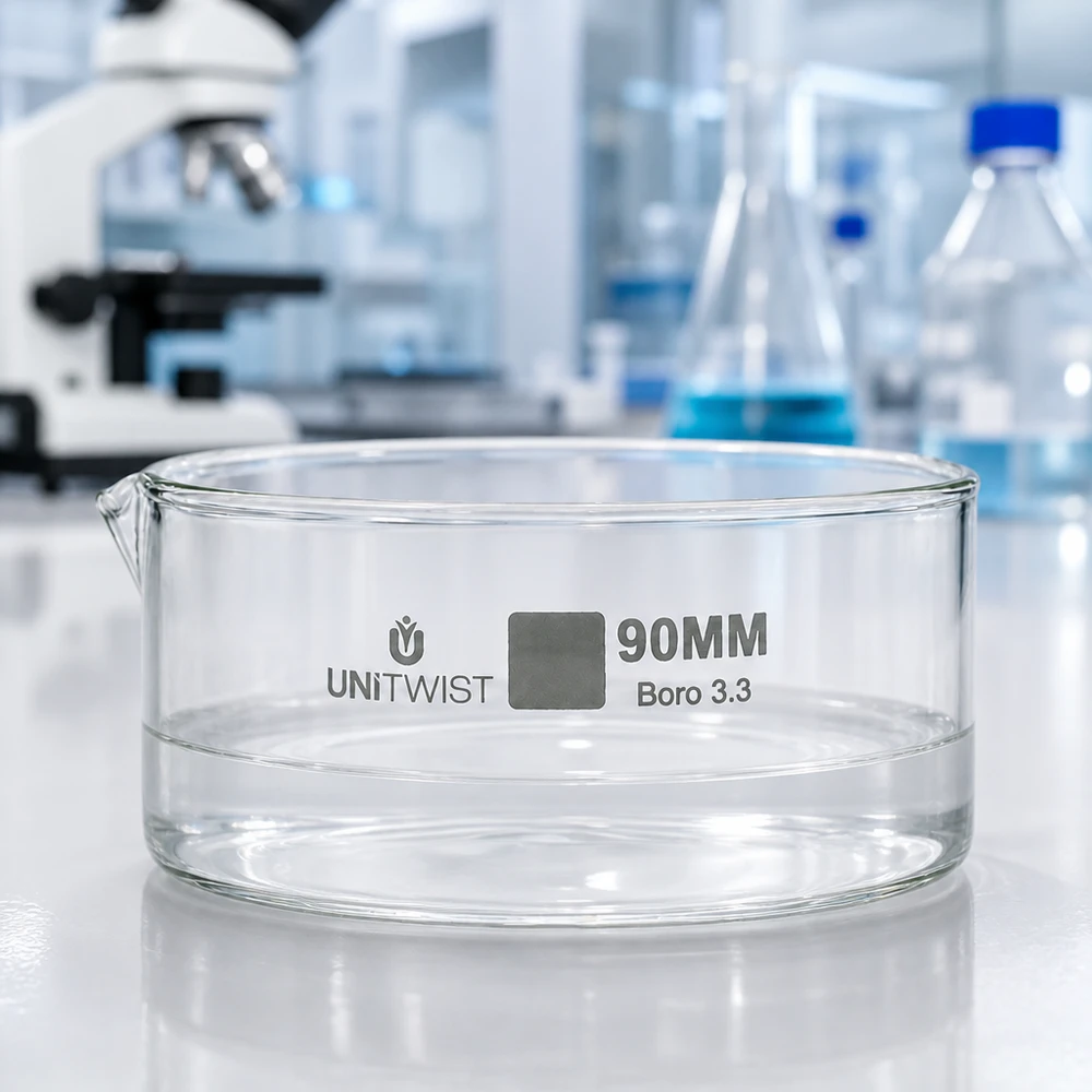 Kristallisierschale 90mm Borosilikatglas 3.3 UNiTWIST Labor Glasschale für professionellen Einsatz