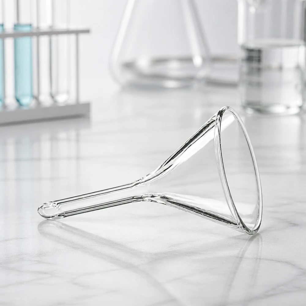 Glastrichter 30mm Durchmesser Kalk-Soda-Glas 60° Winkel Kurzstiel für professionelle Laboranwendungen