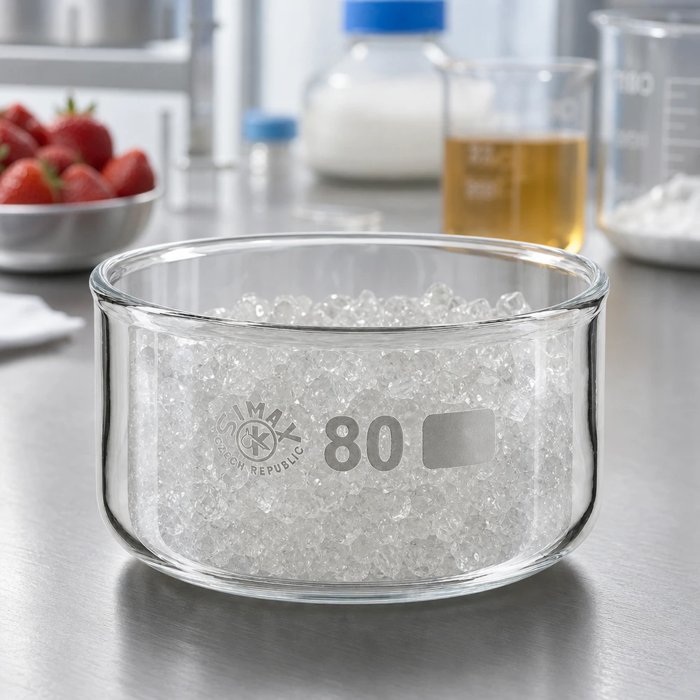 Kristallisierschale 150ml aus Borosilikatglas ohne Ausguss Durchmesser 80mm für Labor und Gewerbe