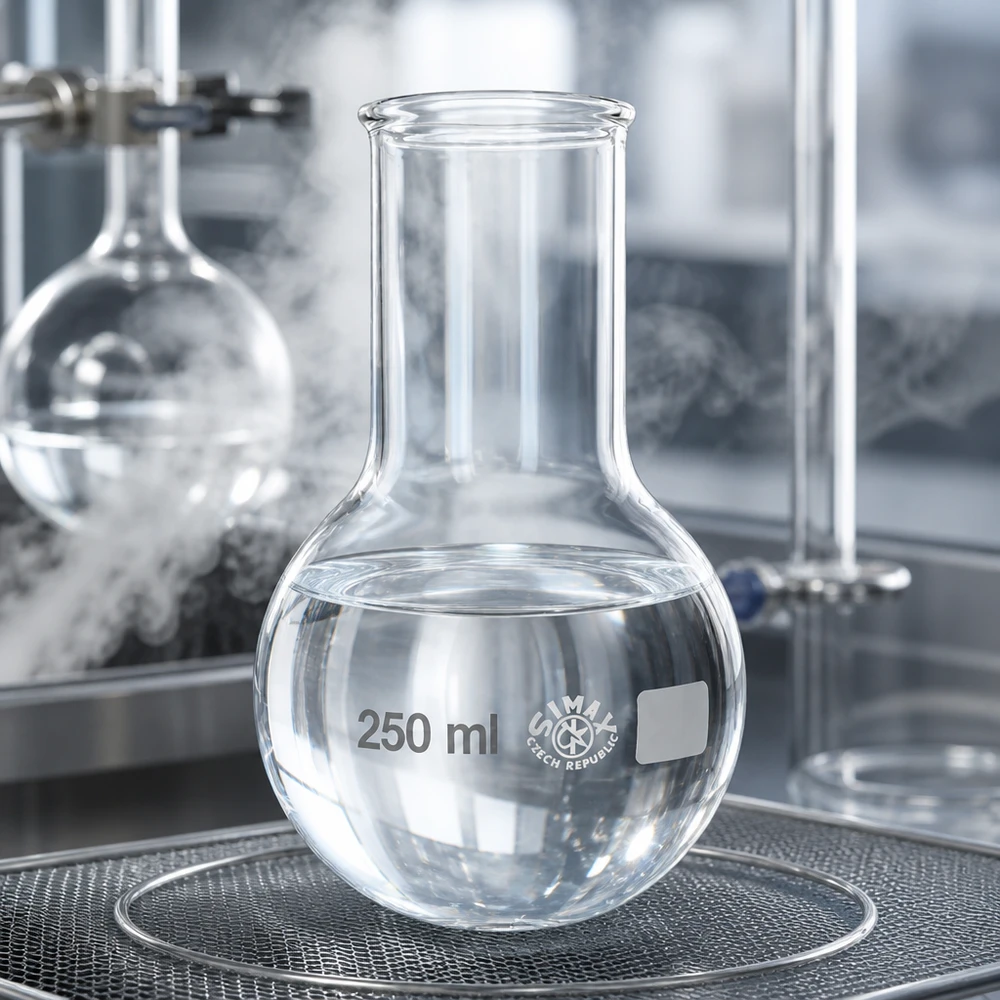 Rundkolben 250ml Weithals aus Borosilikatglas für professionelle Laboranwendungen bei Pacadura.de