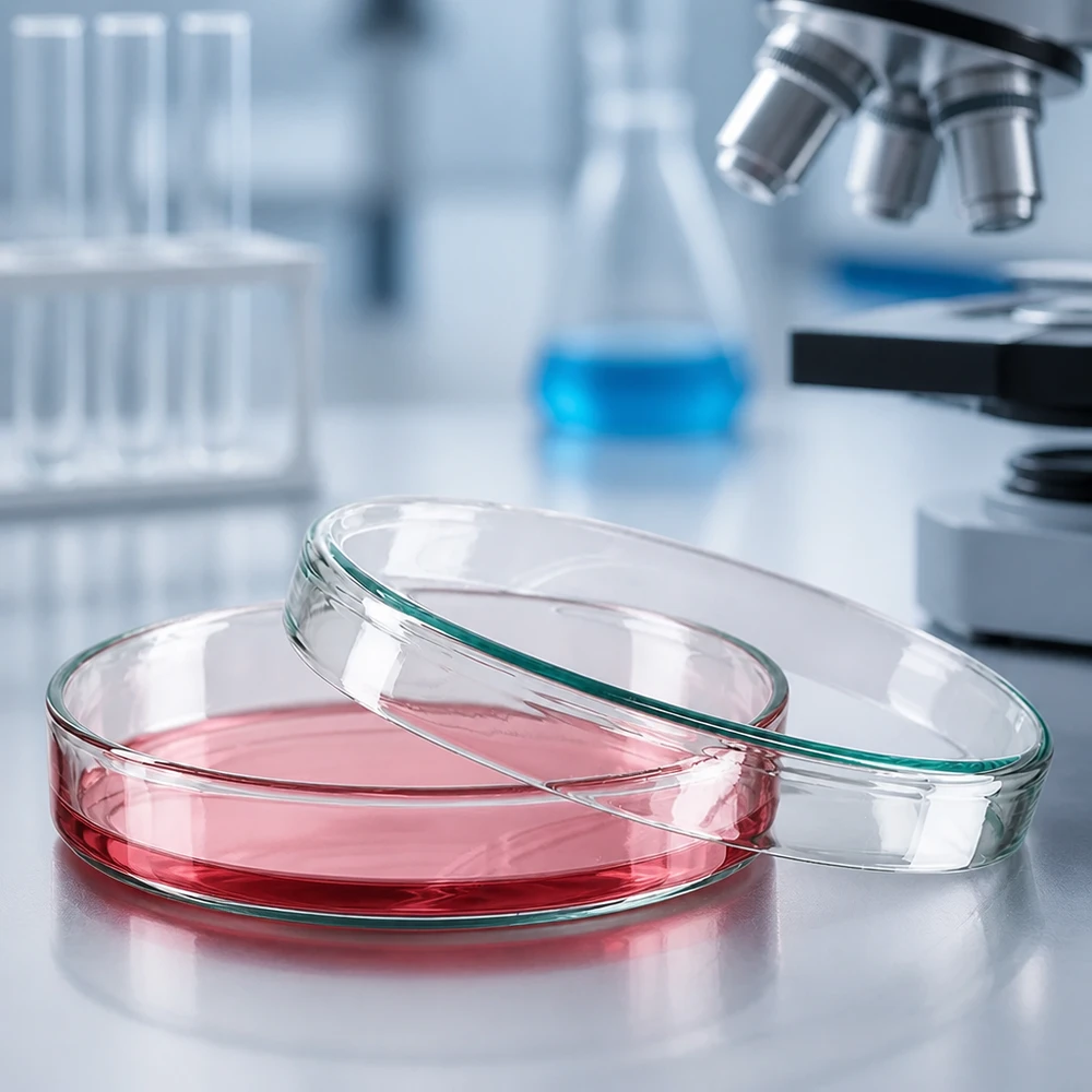 Petrischale 100x20mm aus Borosilikatglas für mikrobiologische Laboranwendungen im gewerblichen Einsatz