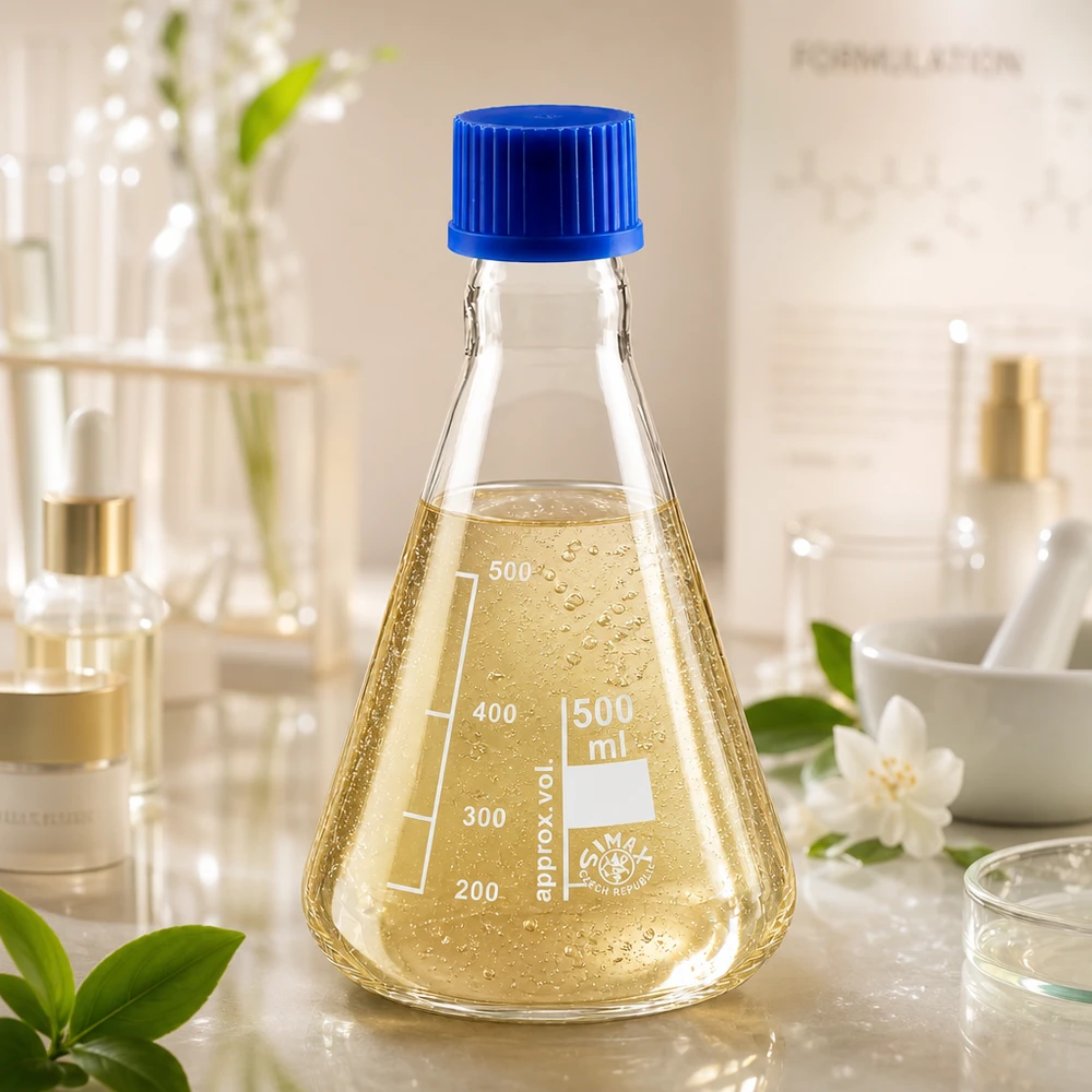 Erlenmeyerkolben 500ml Borosilikatglas mit blauer Schraubkappe für professionelle Laboranwendungen