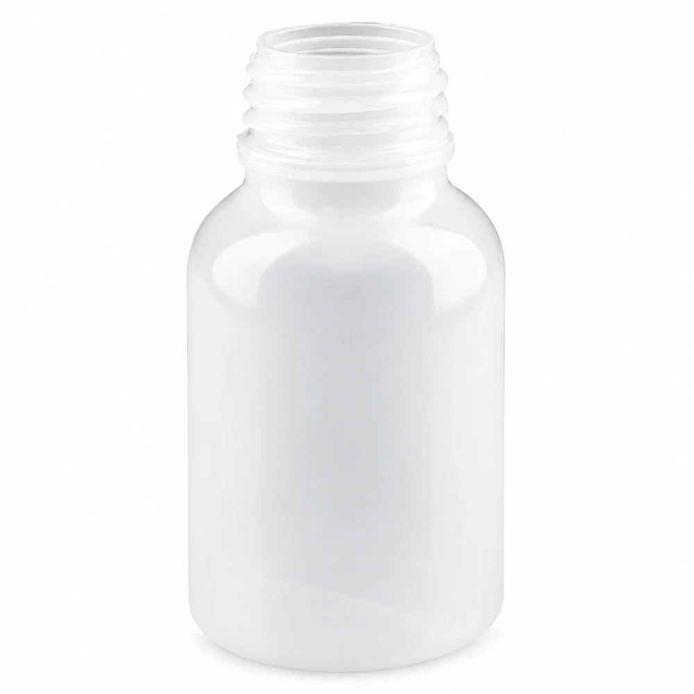 100ml Weithals-Laborflasche aus HDPE weiß ohne Verschluss für professionellen Labor- und Gewerbeeinsatz