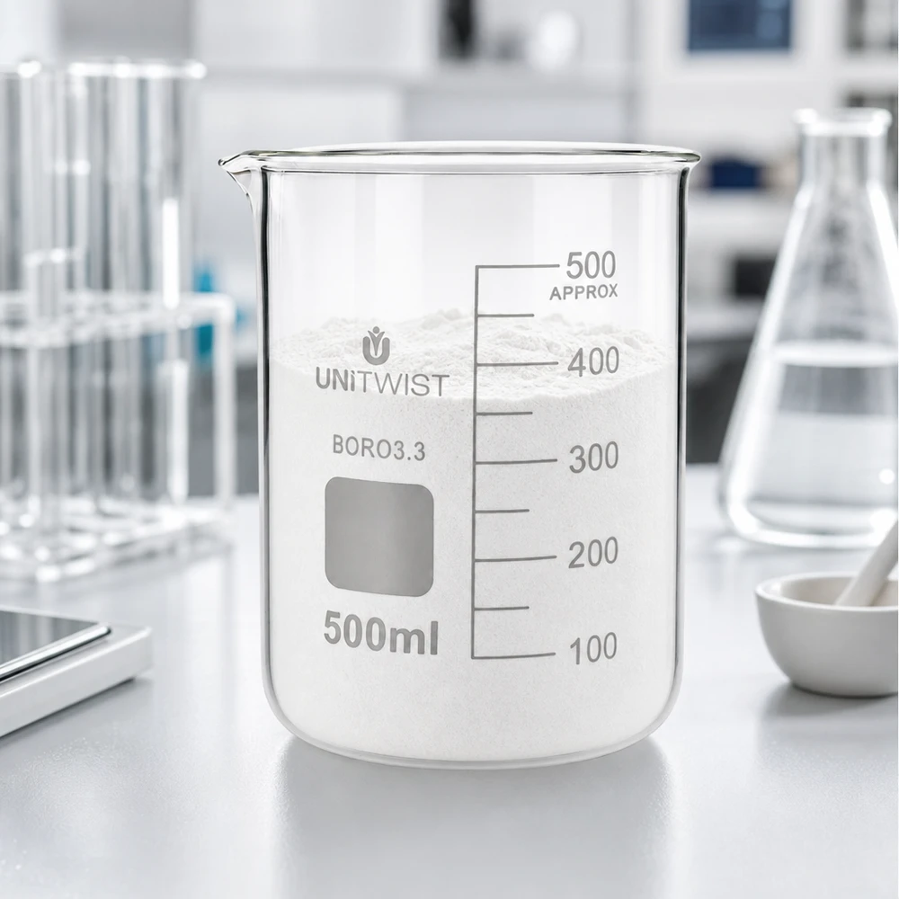 Becherglas 500ml Borosilikat 3.3 niedrige Form UNiTWIST für professionellen Laboreinsatz