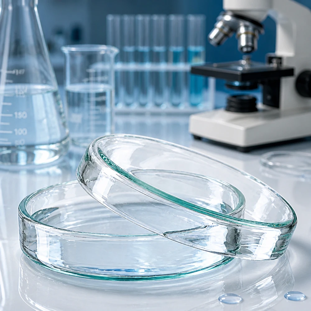 Petrischale 60x15 mm aus Borosilikatglas für Labor und Mikrobiologie professioneller Einsatz