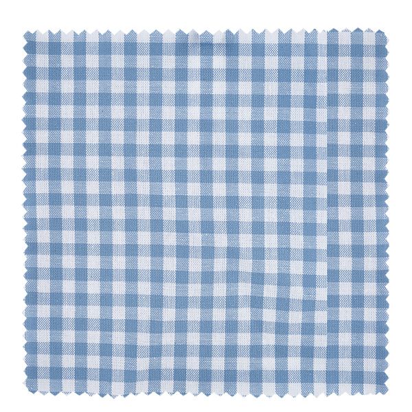 Stoff Schmuckdeckchen hellblau-kariert 12cm eckig
