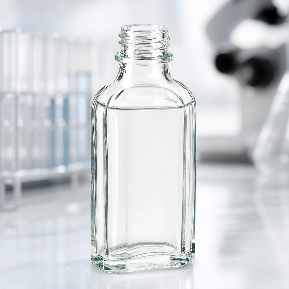 50 ml Meplatflasche klar aus Glas DIN22 für professionellen Laboreinsatz im Fachhandel