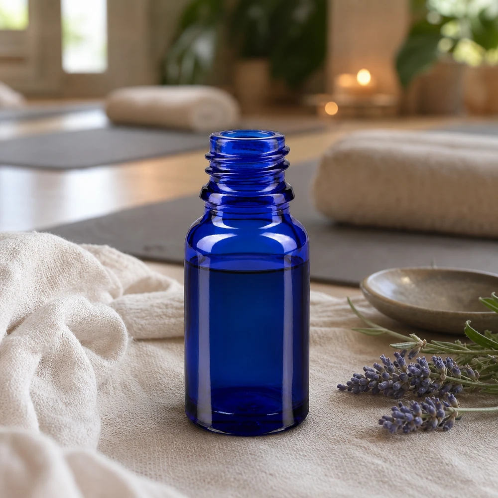 10ml blaue Apothekenflasche ApoGlas für professionelle Anwendung in Pharmazie und Kosmetik