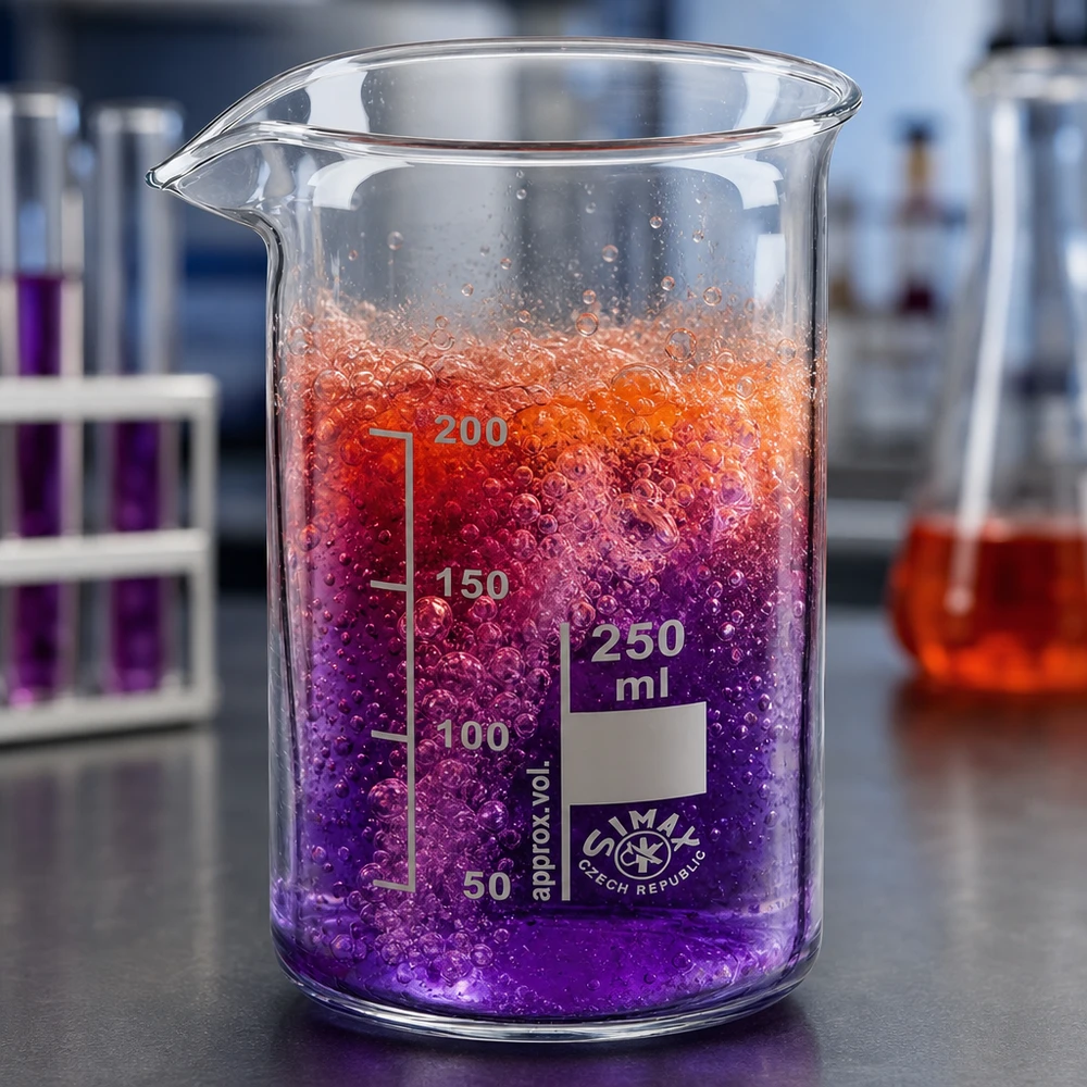 Becherglas 250 ml Borosilikatglas hohe Form mit Skalierung für professionellen Laboreinsatz