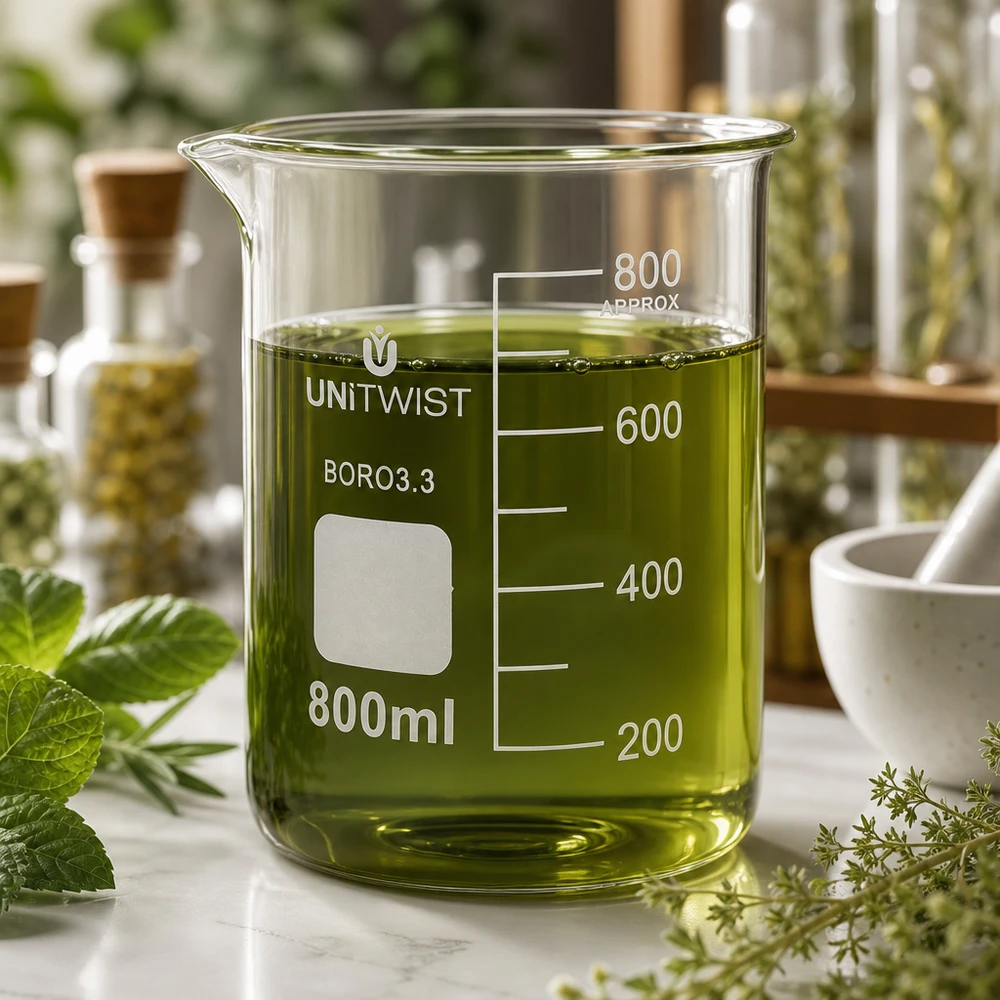 Becherglas 800ml Borosilikat niedrige Form UNiTWIST für Labor und Gewerbe professionell