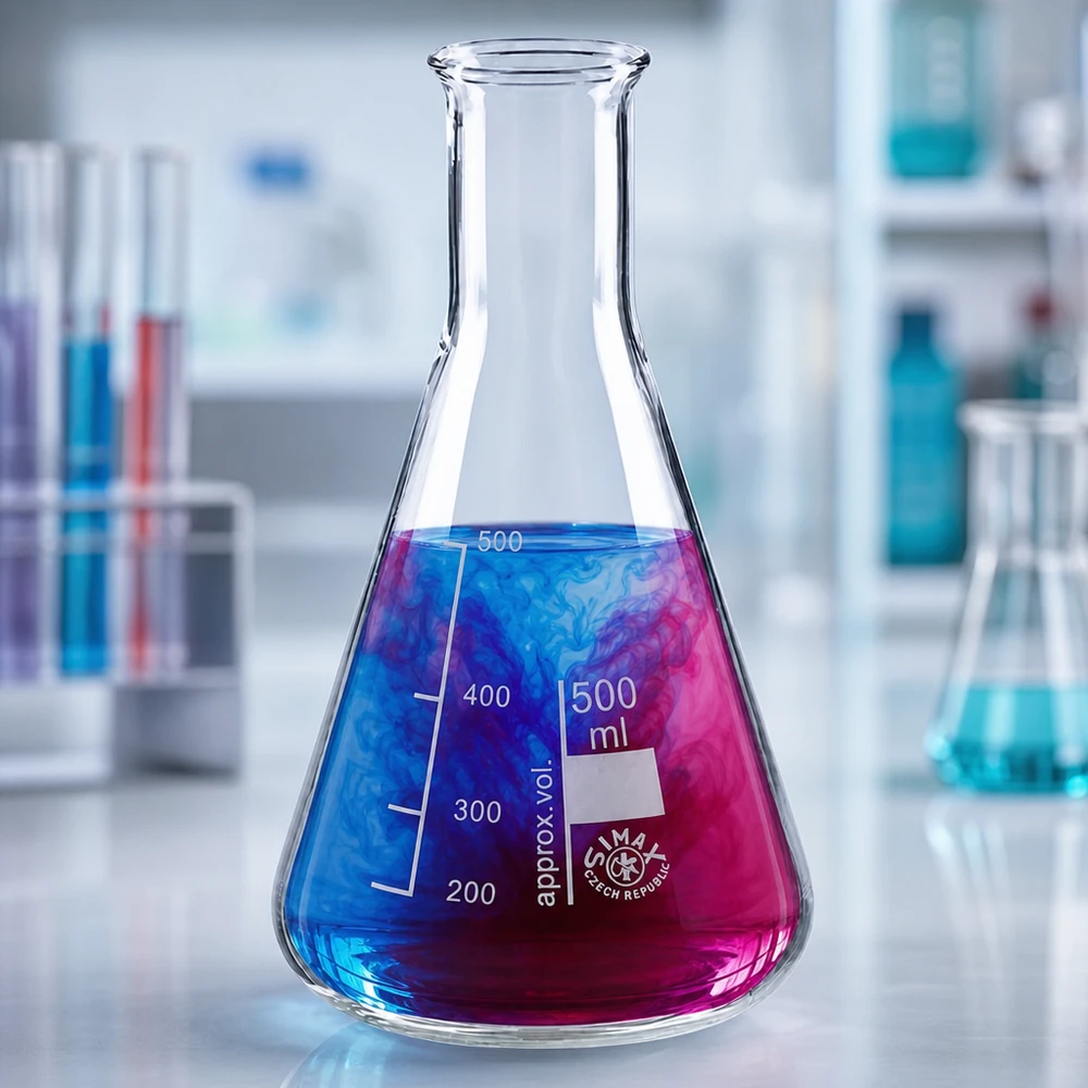 Erlenmeyerkolben 500ml Enghals Erlenmeyerkolben 500ml Enghals aus Borosilikatglas für professionelle Laboranwendungen und Gewerbebetriebe