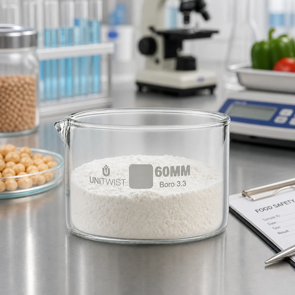 Kristallisierschale 60mm Borosilikatglas Boro 3.3 UNiTWIST für Labor und Lebensmittelanalyse gewerblich