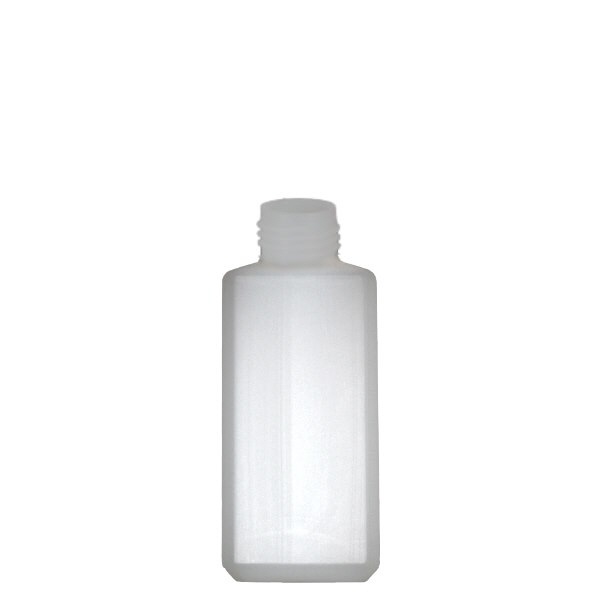 250ml Eckige Flasche PE natur, ohne Verschluss