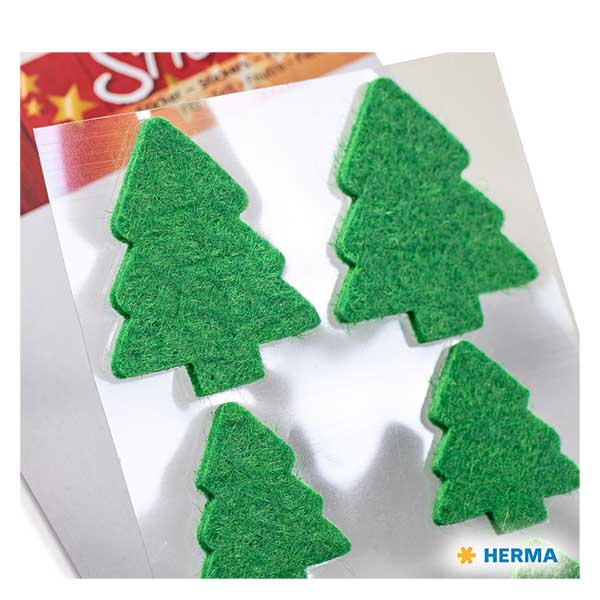Filz Sticker "Tannenbäume" (6 Aufkleber)