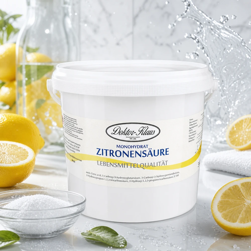 Zitronensäure 5kg Doktor-Klaus Doktor-Klaus 5kg Zitronensäure Monohydrat in Lebensmittelqualität für professionellen Gewerbeeinsatz