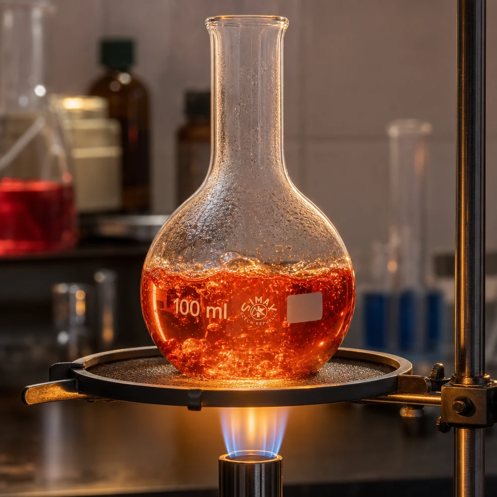 Stehkolben 100ml Enghals Stehkolben 100ml Enghals Borosilikatglas für professionelle Laboranwendungen beim Erhitzen und Destillieren