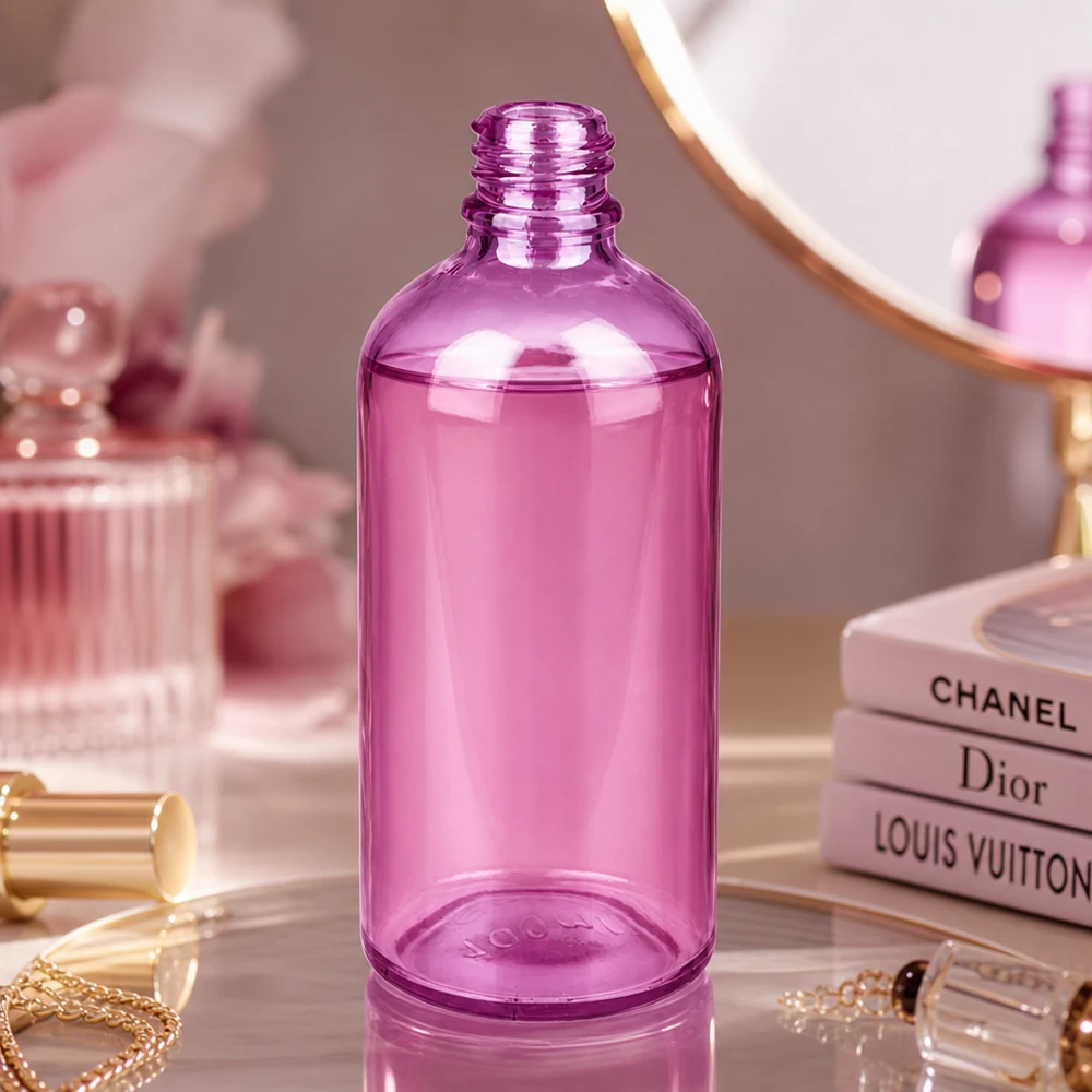 100ml Apothekenflasche PurpleLine UT18/100 UNiTWIST 100ml Apothekerflasche violett Glas UT18/100 UNiTWIST Gewinde für professionelle Kosmetik und Pharmazie
